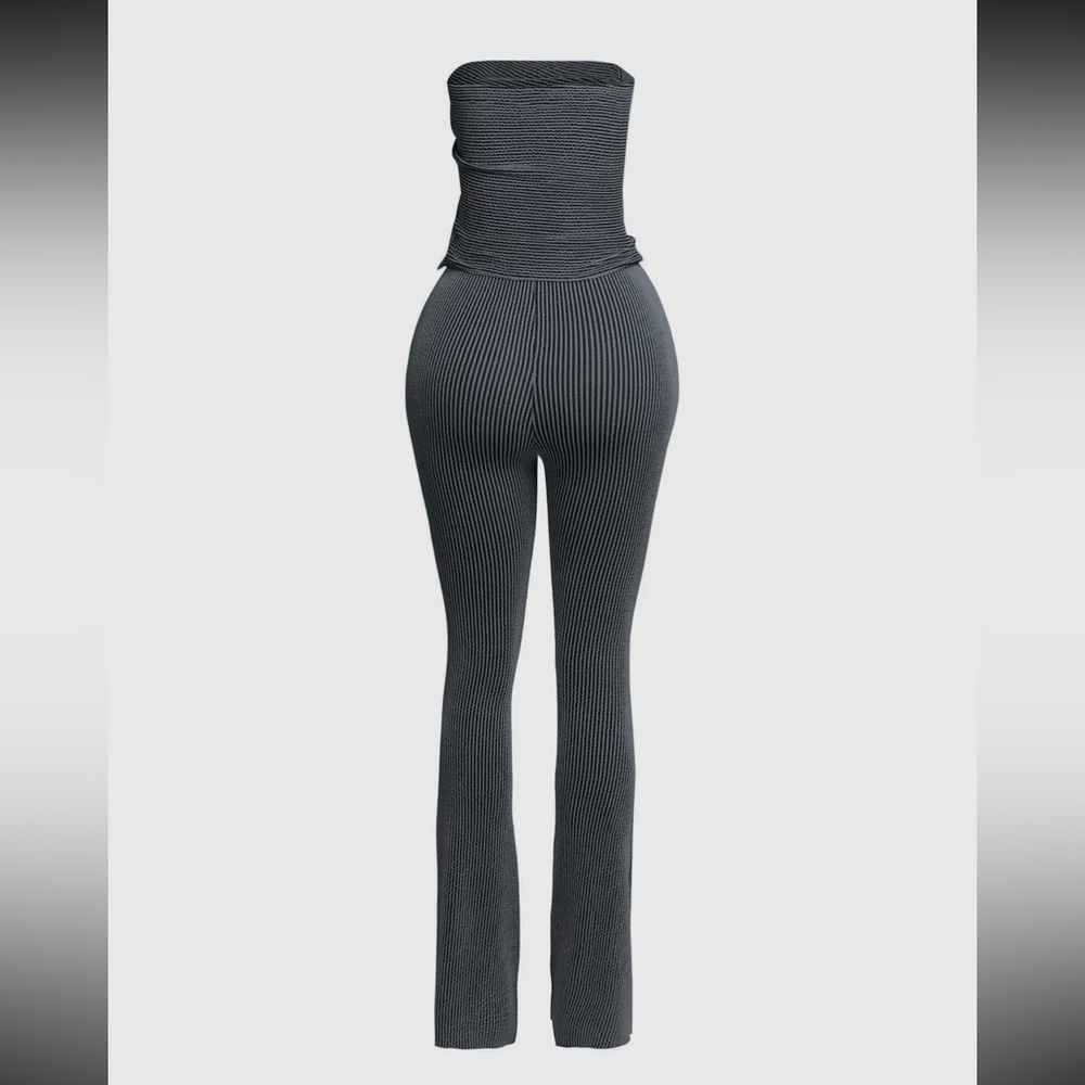 Women's Black Ribbed Pants